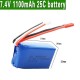 Wltoys A949 A959 A969 A979 K929 LiPo Battery 7.4V 1100mah 903048 25c Lipo Battery