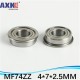 Mf74zz 4x7x2.5mm Miniature Flange Bearing Thin Wall Deep Groove Ball Radial Ball Bearing