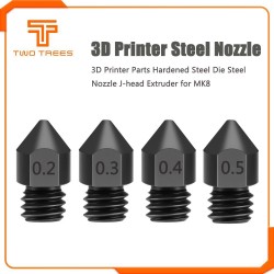 MK7 MK8 Nozzle Super Hard Steel Mold Steel Corrosion-Resistant Extruder Threaded 1.75mm 3D Printer for Ender 3