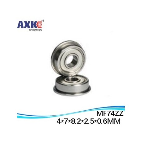 SMF74ZZ Smf74 zz FL674ZZ LF740ZZ 4*7*8.2*2.5*0.6mm Flange bushing ball bearing SMF74 ZZ