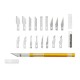 NEWACALOX 19PCS Precision Hobby Knife Stainless Steel Blades for Arts Crafts
