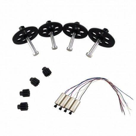4pcs Main Gear 4 Pairs Propeller CW/CCW and 1 Pair 8520 Coreless CW/CCW Motor for VISUO XS809W XS809HW FPV Quadcopter