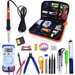220V 60W Adjustable Temperature Welding Solder Soldering Iron Multimeter Tool Kits