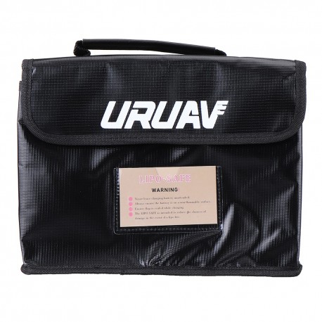 URUAV UR27 Fireproof Waterproof Lipo Battery Safety Bag 26X18X13cm with Label Folder