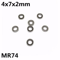 5 PCS MR74 Open 4*7*2 mm Miniature Bearings Ball Mini Bearing