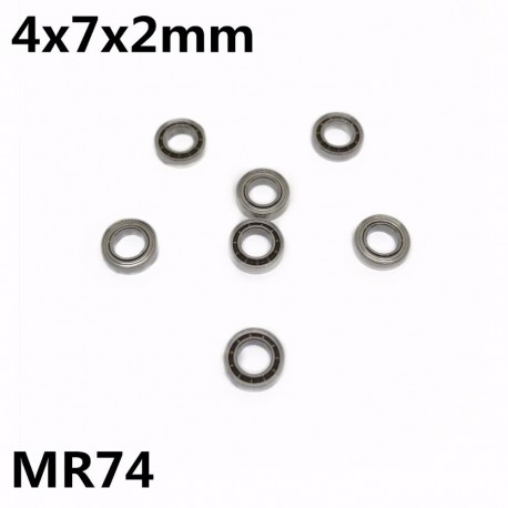 5 PCS MR74 Open 4*7*2 mm Miniature Bearings Ball Mini Bearing