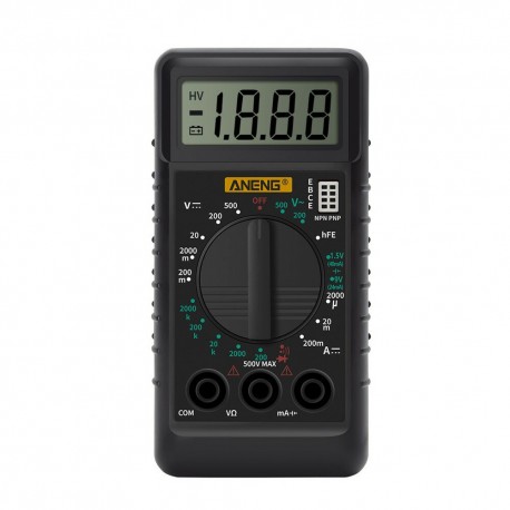 ANENG DT812 Mini Digital Multimeter with Buzzer Overload protection Pocket Voltage Ampere Ohm Meter DC AC LCD Portable Blue