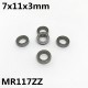 2Pcs MR117ZZ 7x11x3 mm Deep Groove Ball Bearing Miniature Bearing