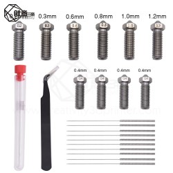 Creativity 3D Printer Sidewinder X1 Nozzle Apply 1.75mm Filament Volcano Nozzle Cleaning Needle Anti-static Tweezers Set