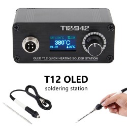 MINI T12 OLED Soldering Station Electronics Welding Iron New Design Portable Digital Belts Ksger Heating Kit Controller Holder