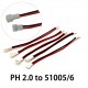 5pcs Lipo Battery Charging Connector Lines for DIY FPV E010 H36 BETA FPV Tiny Whoop Inductrix Mini RC Drone PH2.0 Plug