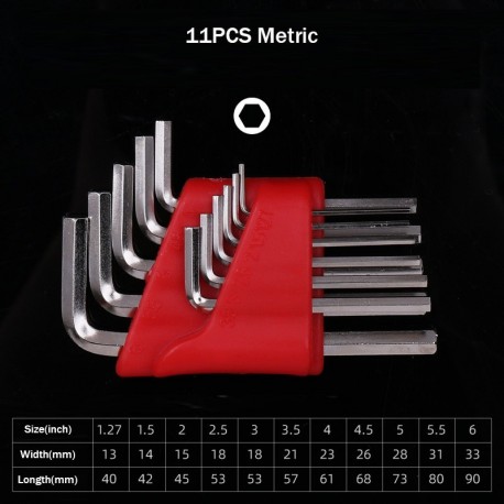 1Pcs Hex Key Hexagon Wrench Key-Wrench Metric British Short Ball Head L-Type Wrench 1.5mm-6mm