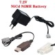 Charger for NiCd NiMH battery Input 100v-240v Output 7.2v 250ma with Tamiya Plug