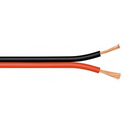 1m Black/Red Cable, 2x 0.75 mm²