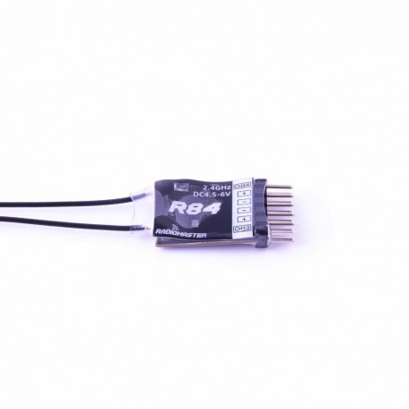 RadioMaster R84 2.4GHz 4CH Over 1KM PWM Nano Receiver Compatible FrSky D8 Support Return RSSI for RC Drone