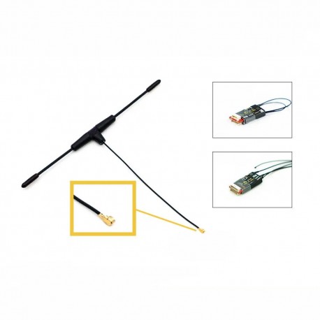 Original FrSky 868MHz Dipole T Antenna IPEXI for R9 Slim / Slim+ Receiver LBT Version RC Drone