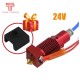 3D Printer Parts 24V Assembled Extruder Hotend Kit Nozzle Aluminum Heat Block for Ender-3 CR10 CR10S Pro