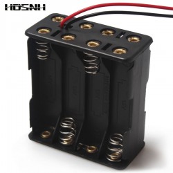 1PCS 8 x AAA 12V Battery Holder Case Double Side Spring Battery Holder With Wire Lead Back