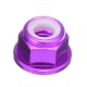 Suleve™ M3AN7 10Pcs M3 Flange Nylon Nut Self-locking Nut Aluminum Alloy