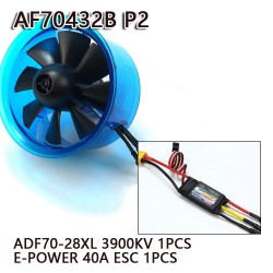 AEORC 70mm Ducted Fan System EDF AF70432B-P2 for Jet Plane with Brushless Motor