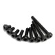 Suleve™ M3CH9 50Pcs M3 Carbon Steel Hexagon Socket Cap Head Screws Bolts 4-20mm Optional Length