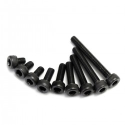 Suleve™ M3CH9 50Pcs M3 Carbon Steel Hexagon Socket Cap Head Screws Bolts 4-20mm Optional Length