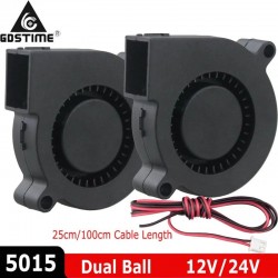 5015 DC 24V 2Pin Ball Bearing Brushless Cooling Turbine Blower