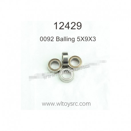 WLTOYS 12429 1/12 RC Car Parts, Balling 5X9X3 0092