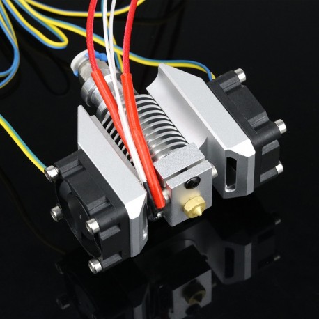 V6 Metal hotend print head kit with super cooling fan duct + V6 circular heat sink + 3010 Cooling Fans undate for Titan UM2