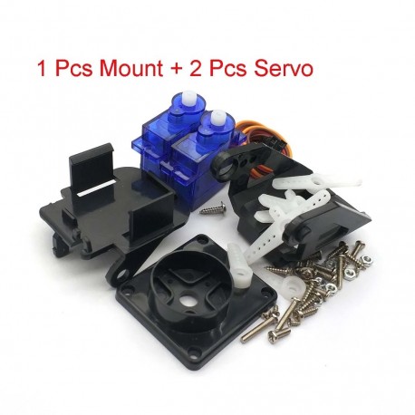 Camera Mount PT Pan/Tilt Anti-Vibration w/ 2 Servos for Aircraft