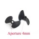 Two Blades Nylon Propeller 4mm Shaft Paddle Diameter 35mm-47mm Plastic Props RC Spare Parts for Boat