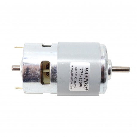 HANPOSE 775 Motor DC 12V 150W DC Motor Large Torque High Power DC Motor Double Ball Bearing Spindle Motor - 12000RPM
