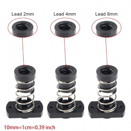 3D Printer T8 POM Anti Backlash Nuts For Lead 2mm / 4mm / 8mm Acme Threaded Rod Eliminate Nuts