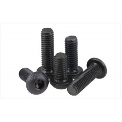 10pcs M3x10 mm Half round pan head black carbon Steel Hex