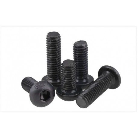 10pcs M3x10 mm Half round pan head black carbon Steel Hex