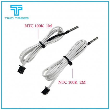 3D Printer Parts 1M/2M HT-NTC100K Thermistor Temperature Sensor for High Temperature Filament 350 Degrees NTC100K