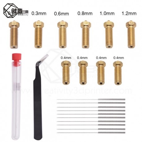 Creativity 3D Printer Sidewinder X1 Nozzle Apply 1.75mm Filament Volcano Nozzle Cleaning Needle Anti-static Tweezers Set