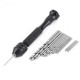 Mini Aluminum Hand Drill w/Keyless Chuck and 10 Drills 