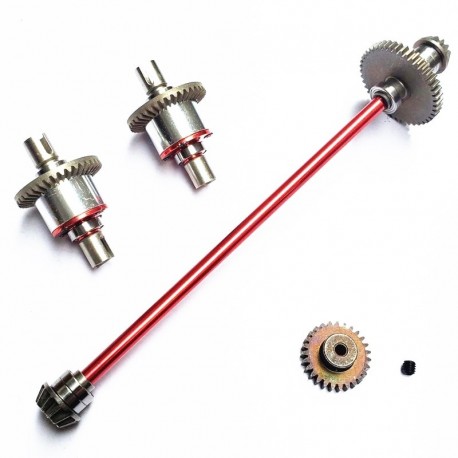 Metal Main Central Axle Drive Shaft Differential Gear Upgrade Parts for Wltoys 144001 1/14 RC Car Spare Accessories