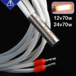 Mellow 1pcs 3D Printer Parts Heating Tube 6*20mm 12V 24V 70W Ceramic Cartridge Heater for Mk8 cr10 Ender 3 E3D v6 HotEnd J-Head