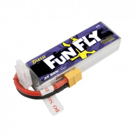 Tattu Funfly Series 1800mAh 11.1V 100C 3S1P Lipo Battery Pack with XT60 Plug