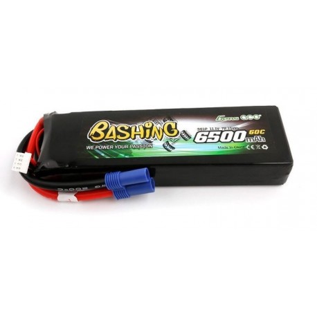 Gens ace 6500mAh 11.1V 60C 3S1P Lipo Battery Pack with EC5-Bashing Series