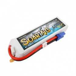 Gens ace Soaring 4000mAh 14.8V 30C 4S1P Lipo Battery Pack with EC5 plug