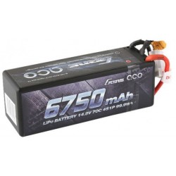 Gens ace 6750mAh 14.8V 70C 4S1P HardCase Lipo Battery 14 with XT90 Plug