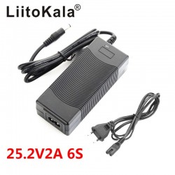 LiitoKala 25.2V2A 18650 Lithium Battery Charger DC 5.5*2.1mm