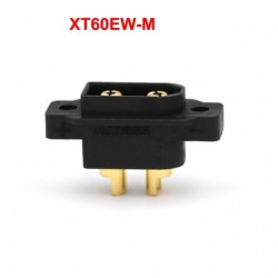 XT60EW-M Brass Gold Plated Battery Plug Fixed Black