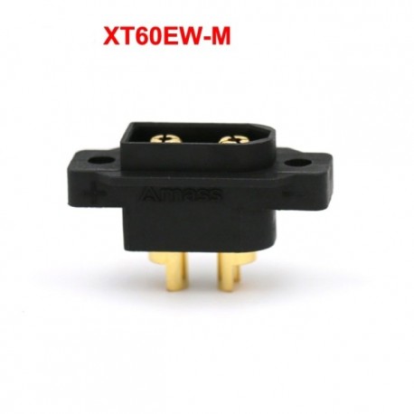 XT60EW-M Brass Gold Plated Battery Plug Fixed Black
