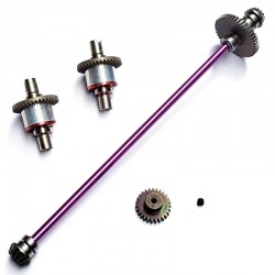 For Wltoys 124019 124018 1/12 RC Car Accessories Metal Main Central Axle Drive Shaft Differential Gear Upgrade Parts