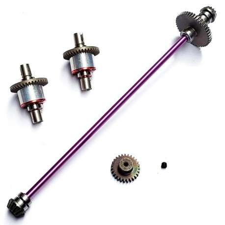 For Wltoys 124019 124018 1/12 RC Car Accessories Metal Main Central Axle Drive Shaft Differential Gear Upgrade Parts