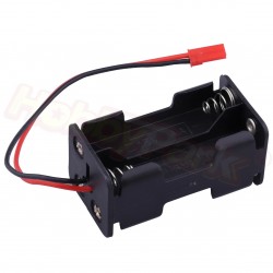 Hobbypark 4 Cell AA Battery Holder Case Box with JR Style Connector, JST Connector, and Wire Leads
